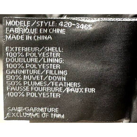 Canada Weather Gear Super Triple Goose Mens Parka Faux Fur Hooded Black Sz Large - Picture 13 of 14